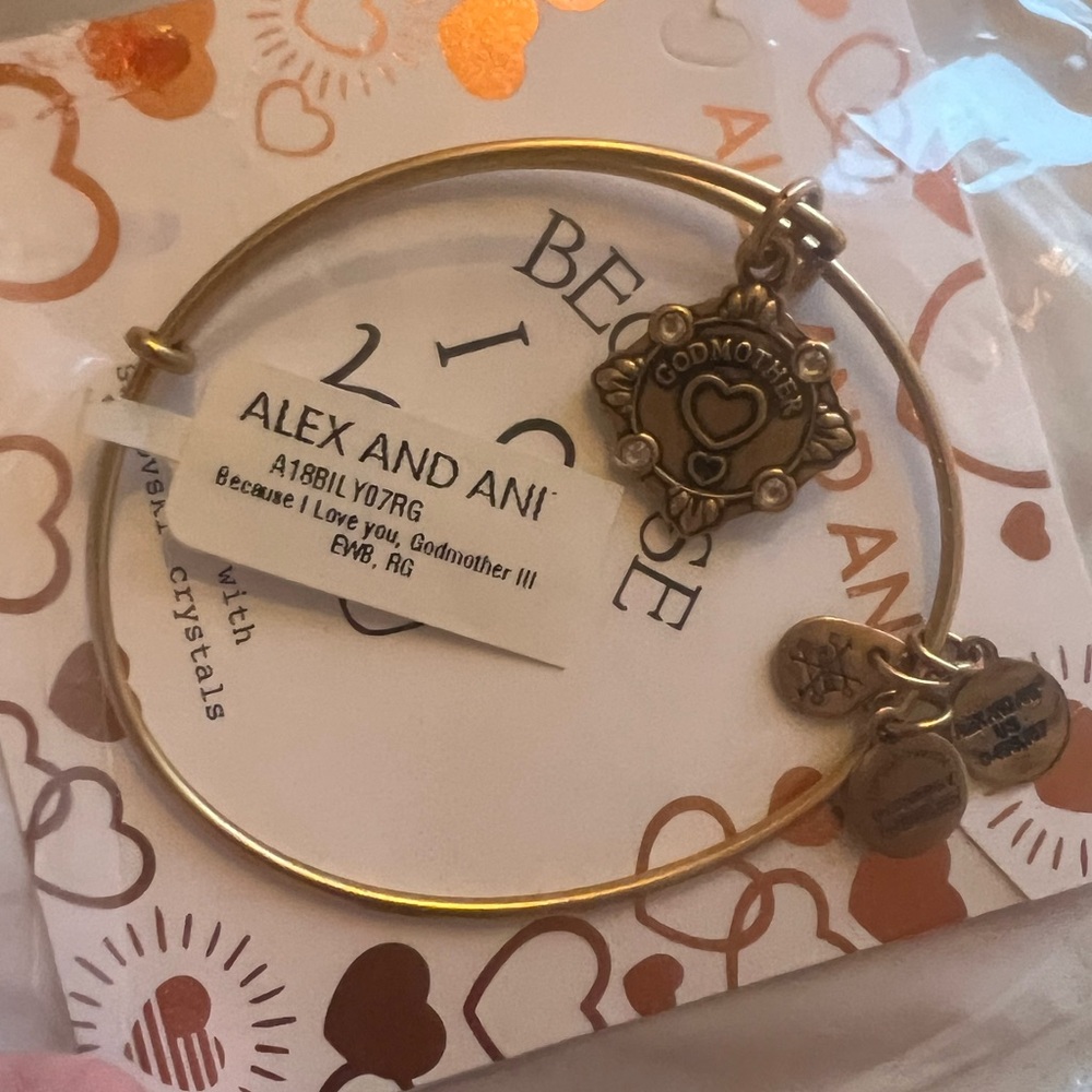 Alex and Ani Gold Godmother Charm Bangle
